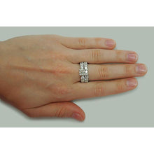 Afbeelding in Gallery-weergave laden, 6.25 Karaat Echt Diamanten Verlovingsring Band Set Wit Goud 14K
