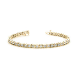 6.60 Karaat Ronde Geslepen Echt Diamanten Tennisarmband Geel Goud 14K