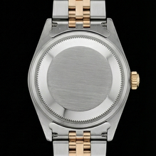 Afbeelding in Gallery-weergave laden, Rolex Datumjust tapijtwerk dameshorloge met diamanten wijzerplaat roestvrij staal en goud
