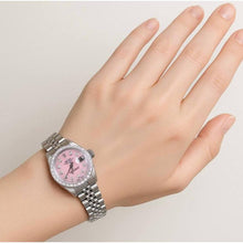 Afbeelding in Gallery-weergave laden, Rolex Datumjust Horloge Roestvrij staal Jubileumarmband Diamanten wijzerplaat rand Dames
