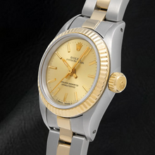 Afbeelding in Gallery-weergave laden, 67193 Rolex Oyster Perpetual Champagne Wijzerplaat Dameshorloge

