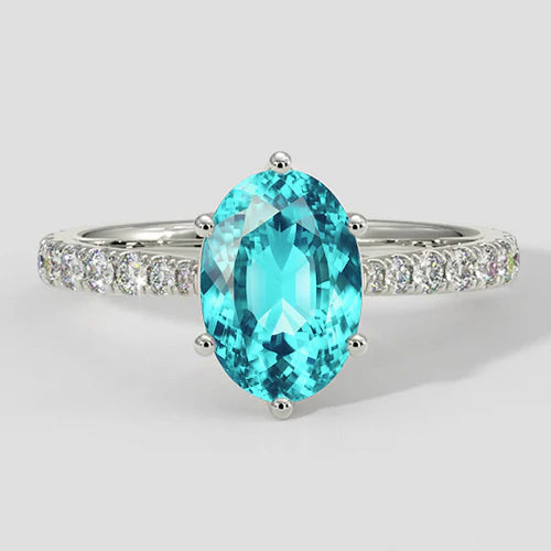 6 Prong Paraiba verlovingsring