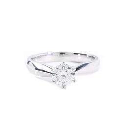 6 Prong Set Prachtige 2.25 Ct Solitaire Echt Diamanten Trouwring