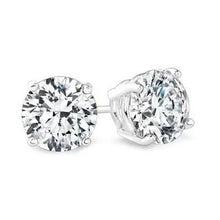 Afbeelding in Gallery-weergave laden, GIA-gecertificeerd 7.00 Karaat Rond Geslepen Natuurlijke Echte (Niet Labgekweekt) Diamanten Oorknopjes Witgoud 14K
