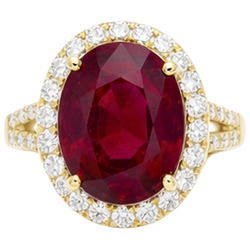 Echte Robijn Ring 6.50 Karaat