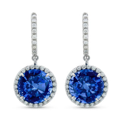 6.50 Karaat Smaragd En IGI GECERTIFICEERDE Diamanten Druppel Oorbellen Witgoud 14K