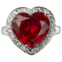 Afbeelding in Gallery-weergave laden, 7.25 ct 14K goud mooie edelsteen ring rode robijn met Natuurlijke echte diamanten ( niet in een laboratorium gekweekt ) sieraden
