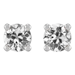 Marquise & Rond Oude Mijnwerker Natuurlijk uit de aarde gewonnen Diamanten Oorknoppen 3 Steen 9 Karaat Geelgoud