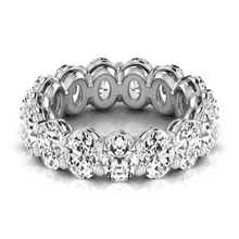 Afbeelding in Gallery-weergave laden, Diamant Eternity Band 7,5 karaat 14K Witgoud – vooraanzicht
