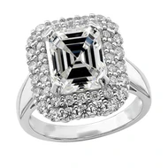 7 Karaat Asscher Echt Diamanten Ring