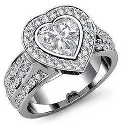 7 Karaat Hart Echt Diamanten Ring