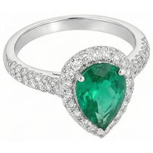 Afbeelding in Gallery-weergave laden, echte round diamant 7.35karaat ring zijaanzicht
