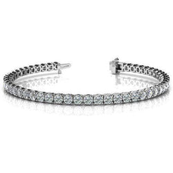 7,50 Ct Briljant Geslepen Echt Diamanten Tennisarmband Wit Goud