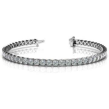 7,50 Ct Briljant Geslepen Echt Diamanten Tennisarmband Wit Goud