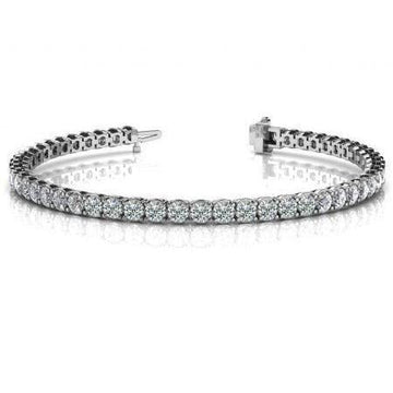 7,5 Karaat Ronde Echt Diamanten Tennisarmband Witgoud 14K Sieraden Nieuw