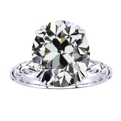 Met de hand vervaardigd Antiek Cushion Fijne Diamant Enkele