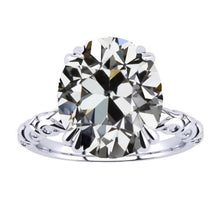 Afbeelding in Gallery-weergave laden, Enkele Steen Ring 14K Witgoud met Fijne Diamant – hoofdaanzicht
