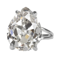 Solitaire Verlovingsring 14K Witgoud – Briljant Old Mine