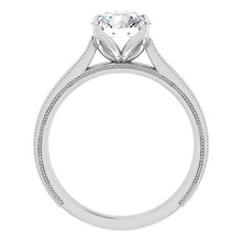 Afbeelding in Gallery-weergave laden, Diamant Enkele Steen Ring – profielaanzicht
