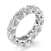 Afbeelding in Gallery-weergave laden, Fijne Diamant Eternity Band 7-karaat 14 Karaat Witgoud – zijaanzicht
