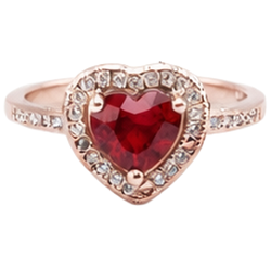 8,5 Karaat Rode AAA Robijn IGI GECERTIFICEERD Met Diamanten Ring Roségoud 14K