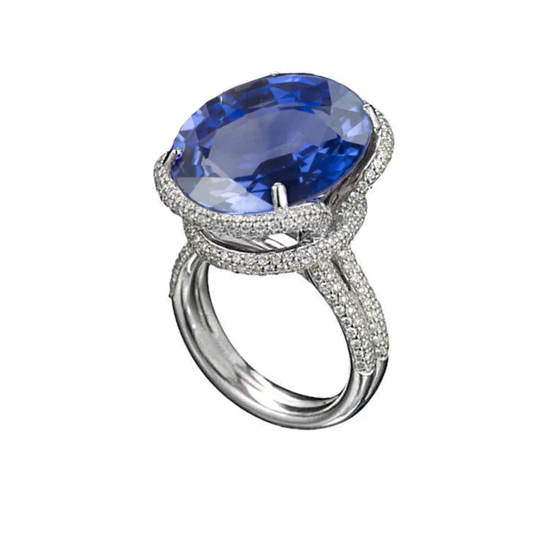 8 Ct Saffieren Ring