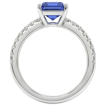 Afbeelding in Gallery-weergave laden, 8 Karaat Blauwe Saffier Ring Met Natuurlijke uit de a aarde gewonnen Diamanten
