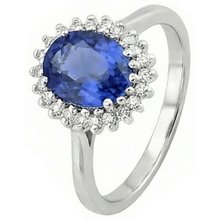 Afbeelding in Gallery-weergave laden, Natuurlijke Saffier Ring 8ct - Witgoud 14K
