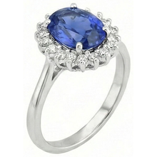 Afbeelding in Gallery-weergave laden, Natuurlijke Saffier Ring 8ct - Witgoud 14K
