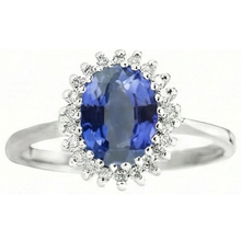 Afbeelding in Gallery-weergave laden, Natuurlijke Saffier Ring 8ct - Witgoud 14K
