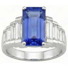 Afbeelding in Gallery-weergave laden, 8 Karaat Sri Lanka Kleur Saffier IGI GECERTIFICEERDE Diamanten Ring Witgoud 14K
