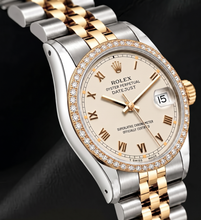 Afbeelding in Gallery-weergave laden, Rolex 36mm Datejust 16233 Tweekleurig Horloge met Ivoorkleurige Romeinse Wijzerplaat
