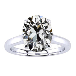 Old Mine Slijpvorm Fijne Diamant Solitaire Verlovingsring – 4