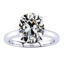 Afbeelding in Gallery-weergave laden, Fijne Diamant Old Mine Slijpvorm Solitaire Verlovingsring in 14K Witgoud – hoofdaanzicht
