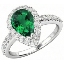 Afbeelding in Gallery-weergave laden, echte round smaragd 9.50karaat ring close-up detail
