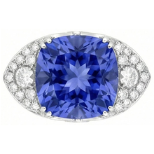 Afbeelding in Gallery-weergave laden, 9 Karaat Saffier IGI GECERTIFICEERDE Diamanten Ring
