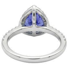 Afbeelding in Gallery-weergave laden, echte round tanzaniet 9karaat ring met diamantaccenten
