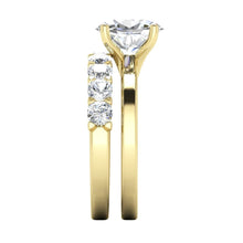 Afbeelding in Gallery-weergave laden, Aangepaste Sieraden Briljant Geslepen Ovale Echt Diamanten Ring En Bandset

