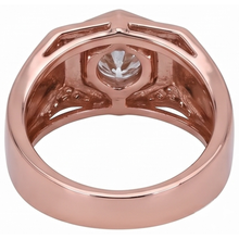 Afbeelding in Gallery-weergave laden, Aangepaste Sieraden Voor Mannen Rose Gold 14K Ronde Echt Diamanten Band
