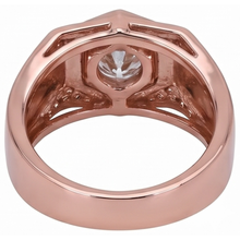 Afbeelding in Gallery-weergave laden, Aangepaste Sieraden Voor Mannen Rose Gold 14K Ronde Echt Diamanten Band
