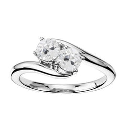 Maatwerk Sieraden Jubileumring Oud Slijpsel Natuurlijke uit de aarde gewonnen Diamanten Gedraaide Stijl