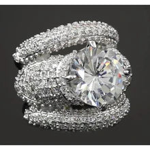 Afbeelding in Gallery-weergave laden, Aangepaste Sieraden Echt Diamond Womens Ring Pave Instelling
