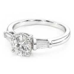 Antiek Europees 3-Steens Ring – Fijne Diamant 2 karaat 14 Karaat