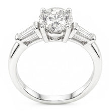 Afbeelding in Gallery-weergave laden, Antiek Europees 3-Steens Ring – Fijne Diamant 2 karaat 14 Karaat
