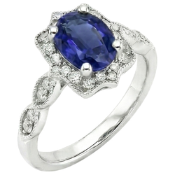 Antieke Soort Saffierkleurige Ring