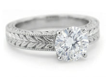 Afbeelding in Gallery-weergave laden, Antieke Stijl Natuurlijke uit de aarde gewonnen Diamanten Solitaire 2.50 Karaat Trouwring 14K Witgoud
