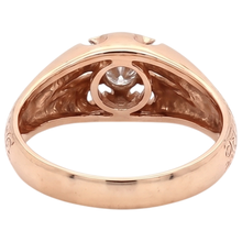 Afbeelding in Gallery-weergave laden, Antieke Stijl Zigeuner Heren Natuurlijk Diamanten Ring 0,50 Karaat Filigraan
