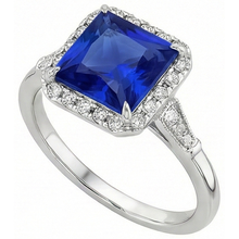 Afbeelding in Gallery-weergave laden, Natuurlijke Saffier Ring 6ct - Witgoud 14K
