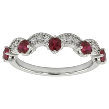 Afbeelding in Gallery-weergave laden, Antieke stijl Ruby Stone Ring wit goud 14K 2 karaat
