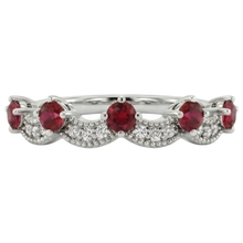 Afbeelding in Gallery-weergave laden, Antieke stijl Ruby Stone Ring wit goud 14K 2 karaat
